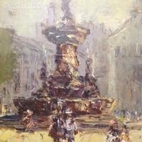 Olio di Elmo Ambrosi, Fontana del Nettuno, 1955