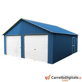 Box cantiere 664x721 due saracinesche 810kg blu