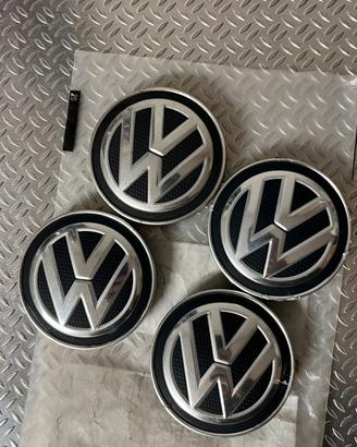 4 Tappi Coprimozzo borchie Originali Volkswagen