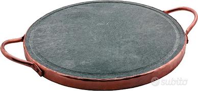 Bistecchiera in pietra con telaio in rame