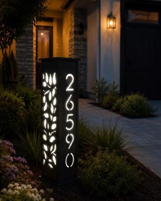 COLONNA DA GIARDINO ILLUMINATA