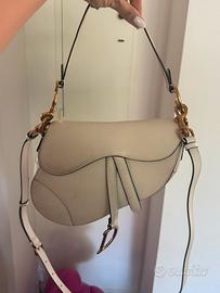 Borsa sella dior dior saddle bag bianca