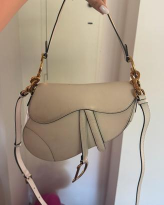Borsa sella dior dior saddle bag bianca
