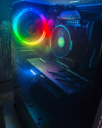 PC fisso da gaming Ryzen 5 7600, RTX 3060, 2TB