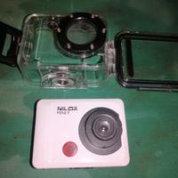 Action cam con 2 schede e accessori 
