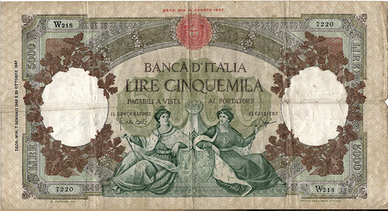 5000 LIRE - REGINE DEL MARE 1947