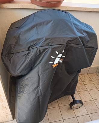 Barbecue weber con carrello e copertura