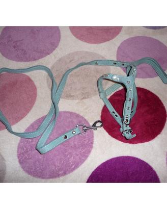 pettorina & guinzaglio per cani/gatti con strass