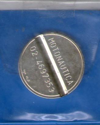 gettone in argento massiccio MOTONAUTICA raro.