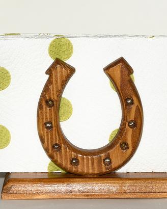 Portatovaglioli legno ferro cavallo