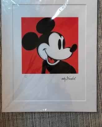 Litografia Numerata Andy Warhol Mickey Mouse 