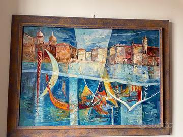 Quadro Immagini dalla Laguna Paolo Bonetto olio su