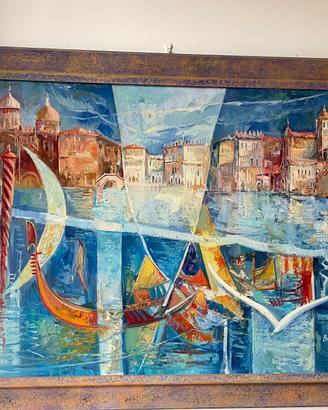 Quadro Immagini dalla Laguna Paolo Bonetto olio su