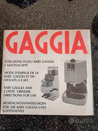 Libretto istruzioni baby gaggia anno 1986