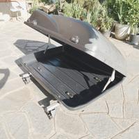 baule auto con barre porta pacchi