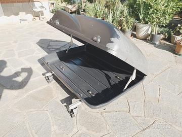 baule auto con barre porta pacchi