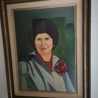 Quadro ritratto di madre su tela