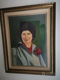 Quadro ritratto di madre su tela