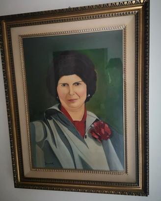 Quadro ritratto di madre su tela