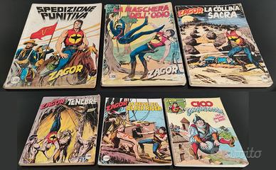 6 fumetti ZAGOR 134-258-340-341-364 + suppl. n. 8