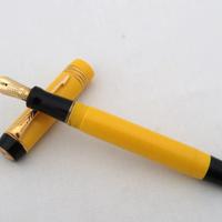 PARKER PENNA MANDARIN YELLOW DUOFOLD FOUNTAIN PEN