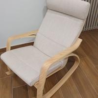 Sedia a dondolo in rovere