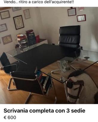 Scrivania e 2 poltrone