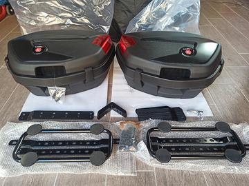 Tris borse e bauletto, telaietti,staffe e piastra.