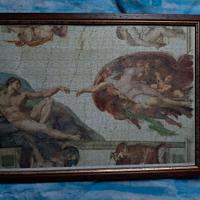 Quadro de "La creazione di Adamo" con cornice