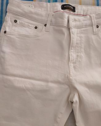 Bermuda in Jeans da uomo, bianco