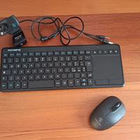 webcam, tastiera e mouse wireless 
