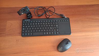 webcam, tastiera e mouse wireless 