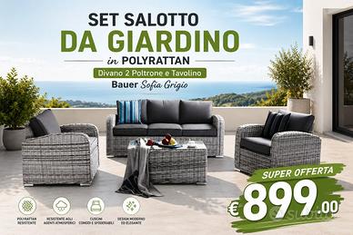 SET SALOTTO DA GIARDINO MODELLO SOFIA