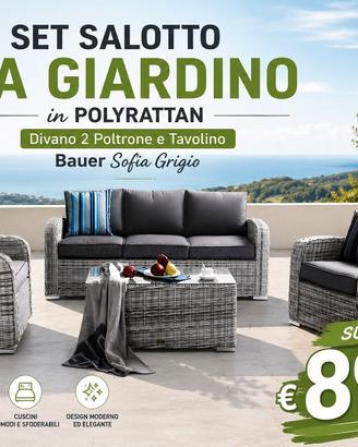 SET SALOTTO DA GIARDINO MODELLO SOFIA