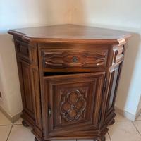 Mobile angolare porta tv stile barocco piemontese
