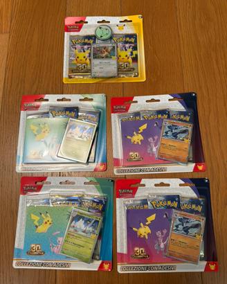 Carte pokemon 4x collezioni 30 anniversario ita