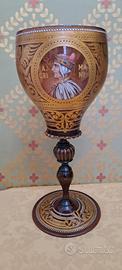 Murano antico calice dipinto