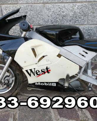TELAIO MINI MOTO CON FORCELLA RUOTA E CARENE