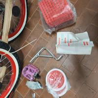 bici Rossa bimbo delfino ruota 16 mai assemblata