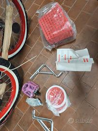 bici Rossa bimbo delfino ruota 16 mai assemblata