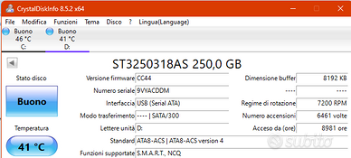 vari HDD da 250 e 320 GB sata e pata