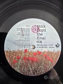 PINK FLOYD THE FINAL CUT VINILE 33 GIRI