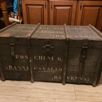 Baule in legno da viaggio, vintage, anni ‘40