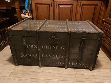 Baule in legno da viaggio, vintage, anni ‘40