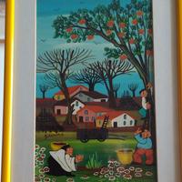 4 quadretti incorniciati dipinti ad olio