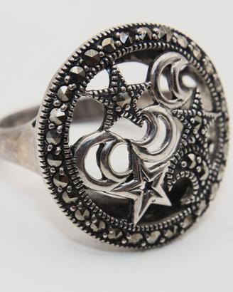 Splendido anello Vintage argento marcasite