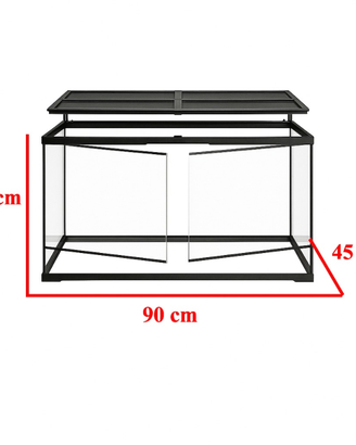 Terrario 90x45x60h Plastica e Vetro