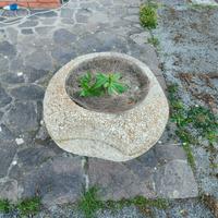 N.3 fioriere da giardino in cemento e ghiaia