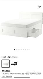 Letto contenitore brimnes Ikea con testiera