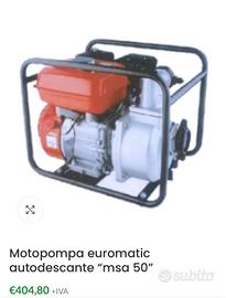 Motopompa 4 tempi nuova